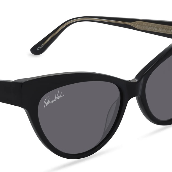 DIFF Patricia Nash Sunglasses Kelly Black Frame Grey Lens Cateye Retro NWT - Picture 5 of 10